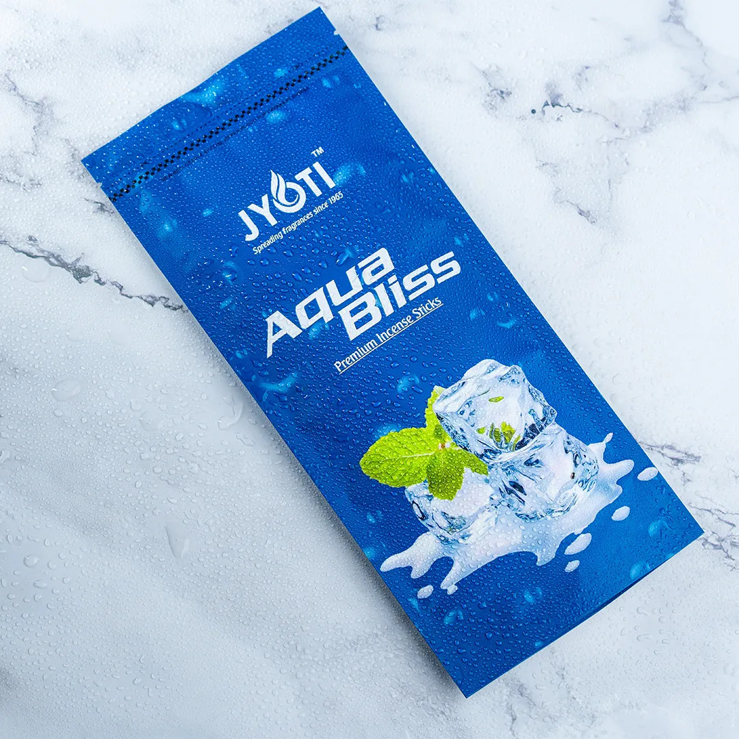 Aqua Bliss Incense Sticks – Zipper Pouch for Fresh & Calm Home Fragrance
