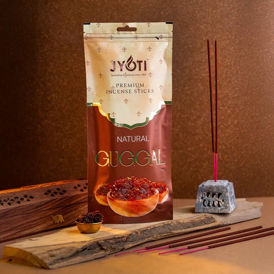 Guggal Incense Sticks – Zipper Pouch for Sacred & Calming Aroma